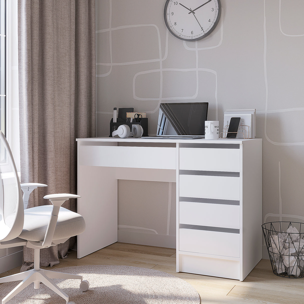 Schreibtisch mit 5 Schubladen | PLIO