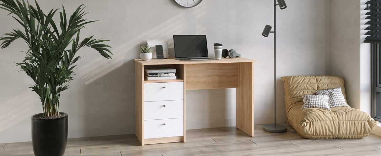 Schreibtisch mit 3 Schubladen | Oslo 110H