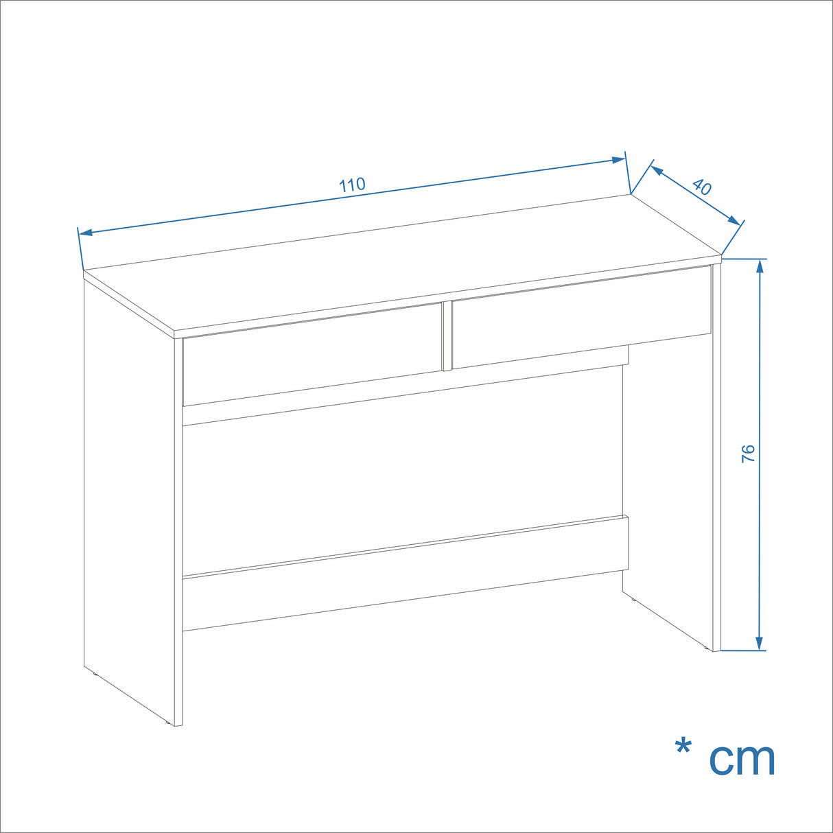 Schreibtisch mit 2 Schubladen | NOVA