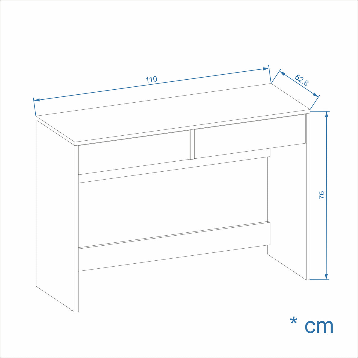 Schreibtisch mit 2 Schubladen | NOVA 2