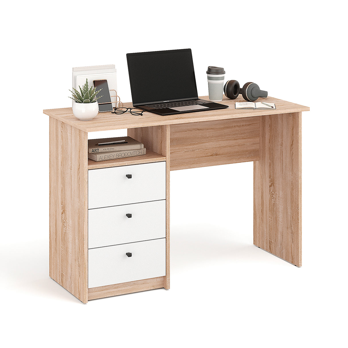 Schreibtisch mit 3 Schubladen | Oslo 110H