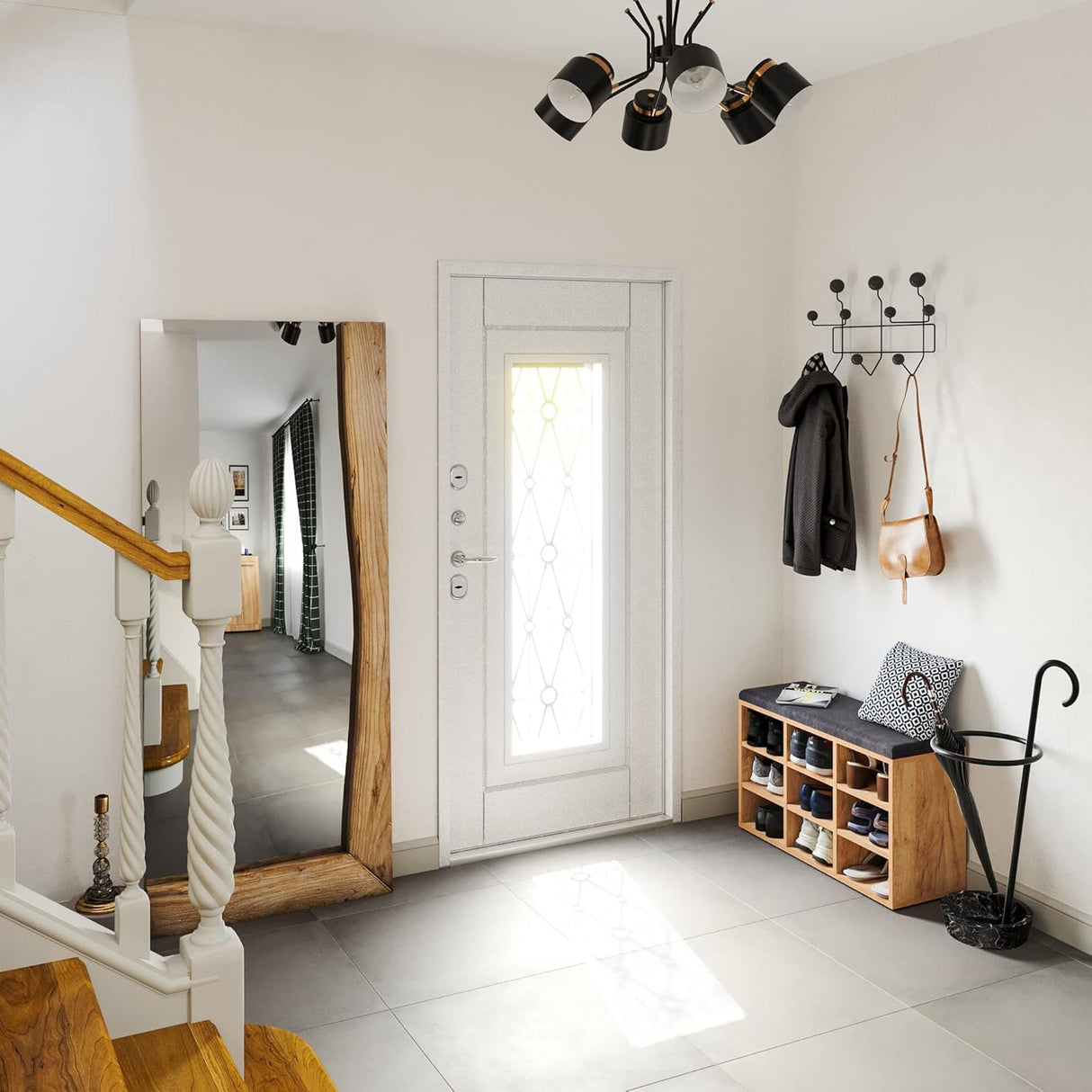 Schuhbank mit Sitzfläche mit 9 verstellbaren Fächern | Sofia 80