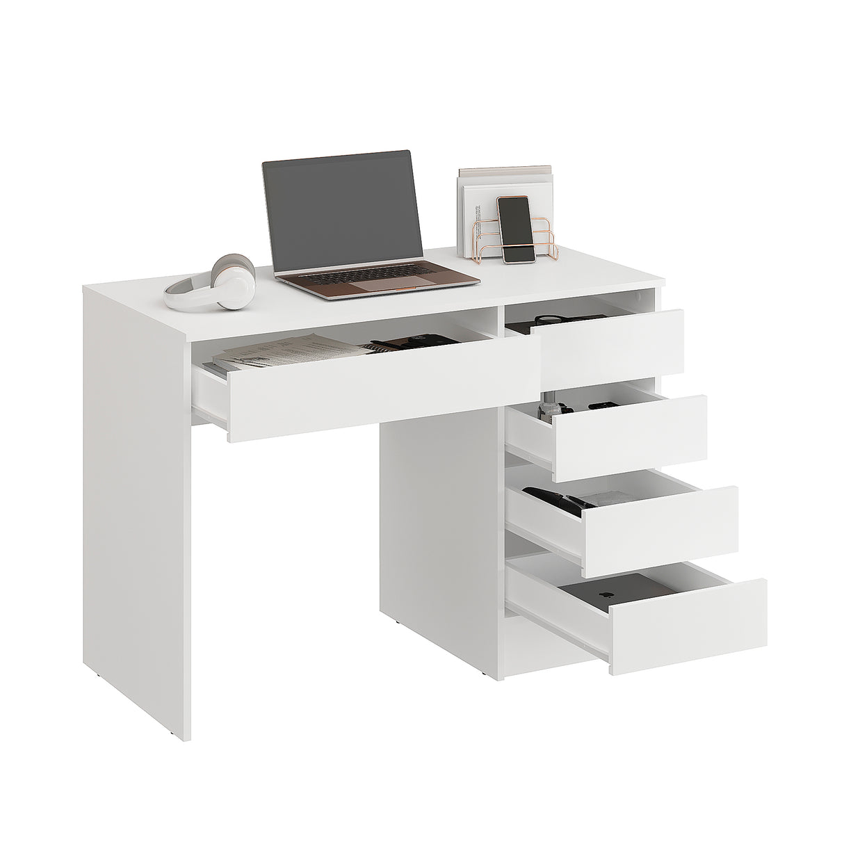 Schreibtisch mit 5 Schubladen | PLIO