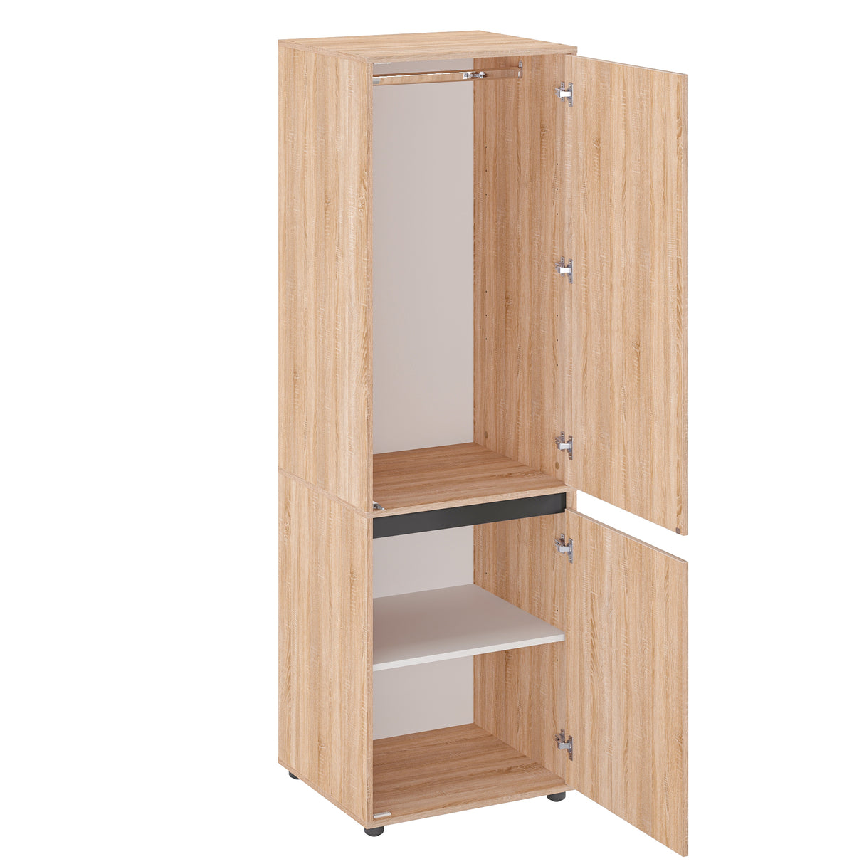 Kleiderschrank Klein mit 2-türig & 2 Fächer| CUBE 60F