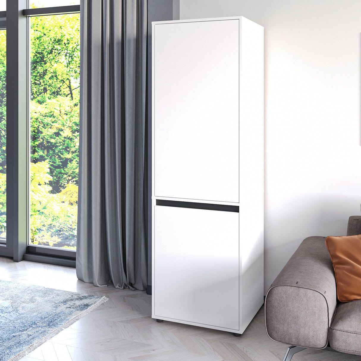 Kleiderschrank Klein mit 2-türig & 2 Fächer| CUBE 60F