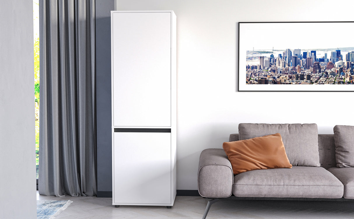 Kleiderschrank Klein mit 2-türig & 2 Fächer| CUBE 60F