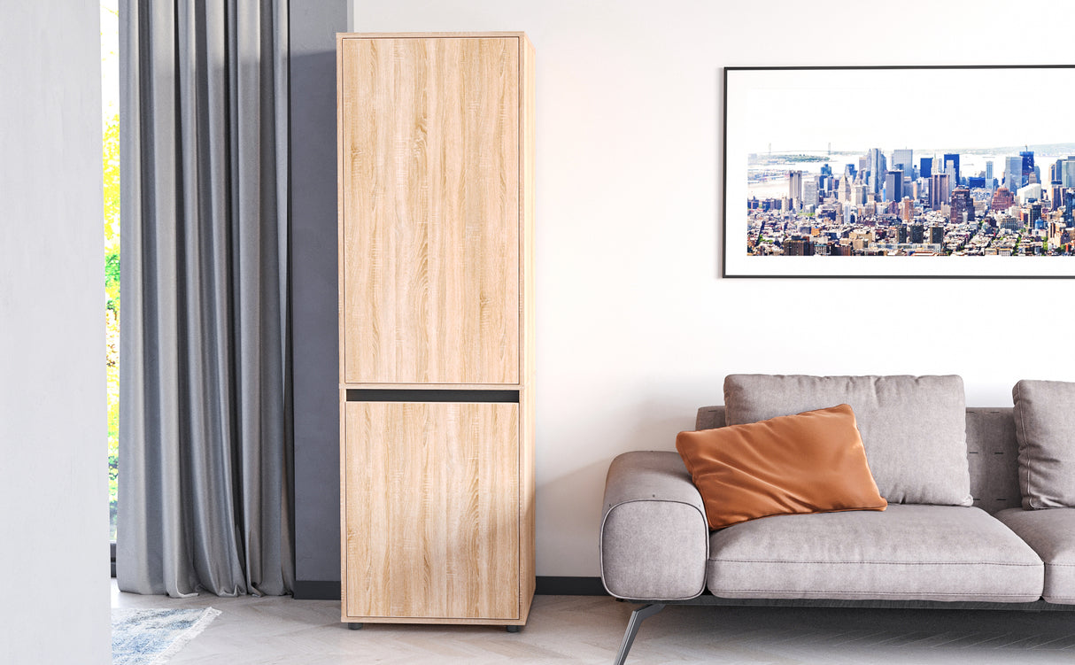 Kleiderschrank Klein mit 2-türig & 2 Fächer| CUBE 60F