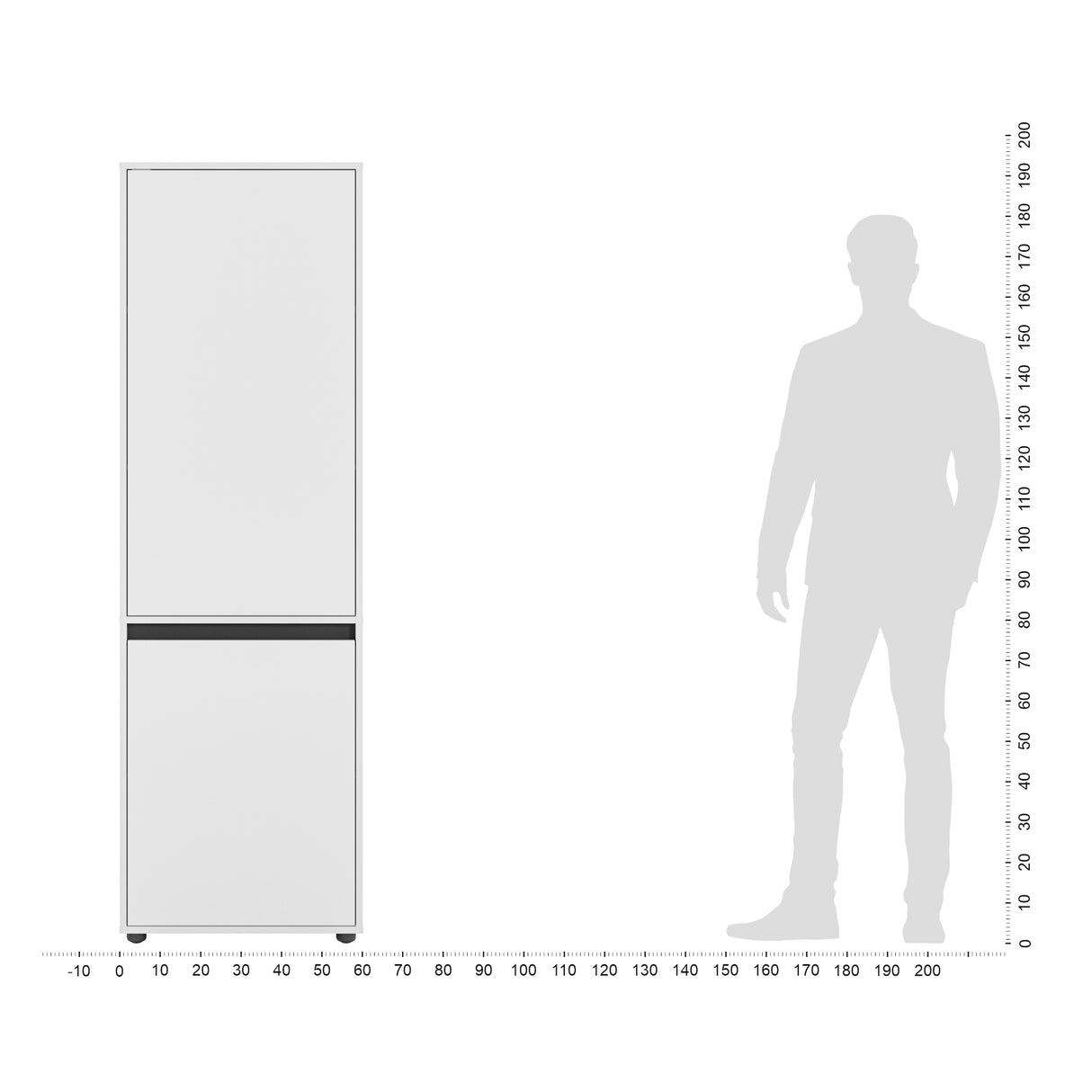 Kleiderschrank Klein mit 2-türig & 2 Fächer| CUBE 60F