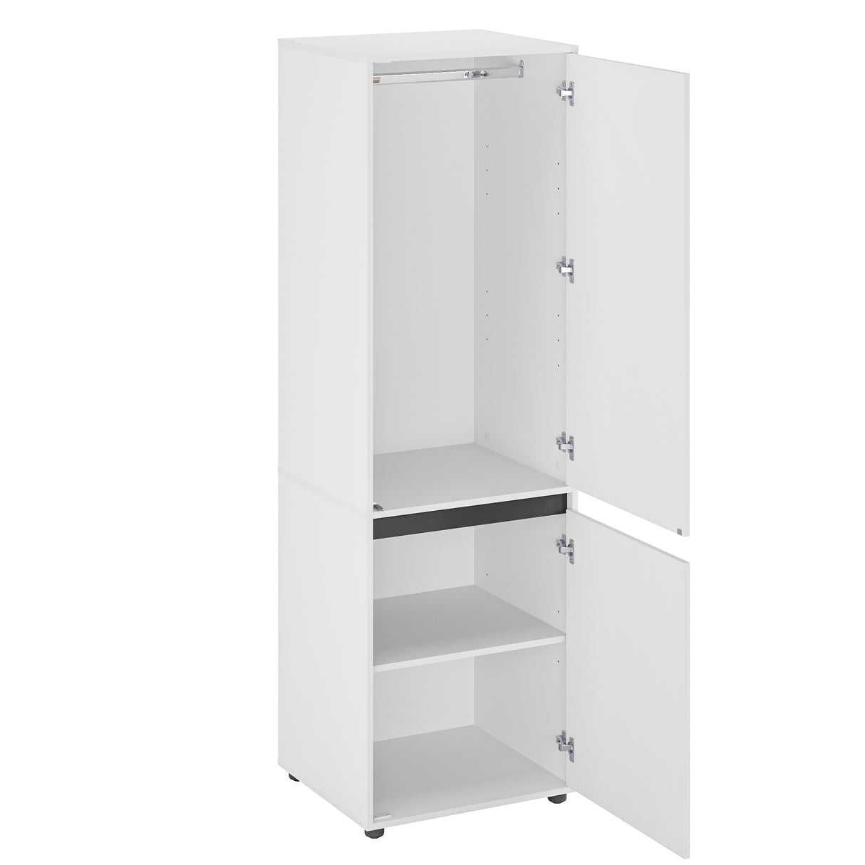 Kleiderschrank Klein mit 2-türig & 2 Fächer| CUBE 60F