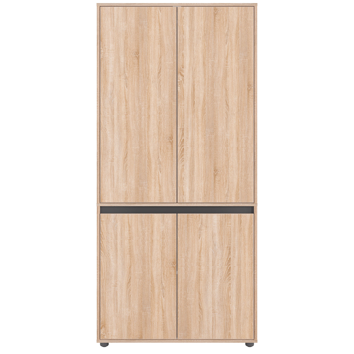 Kleiderschrank Klein mit 4-türig & 2 Fächer | CUBE 90F