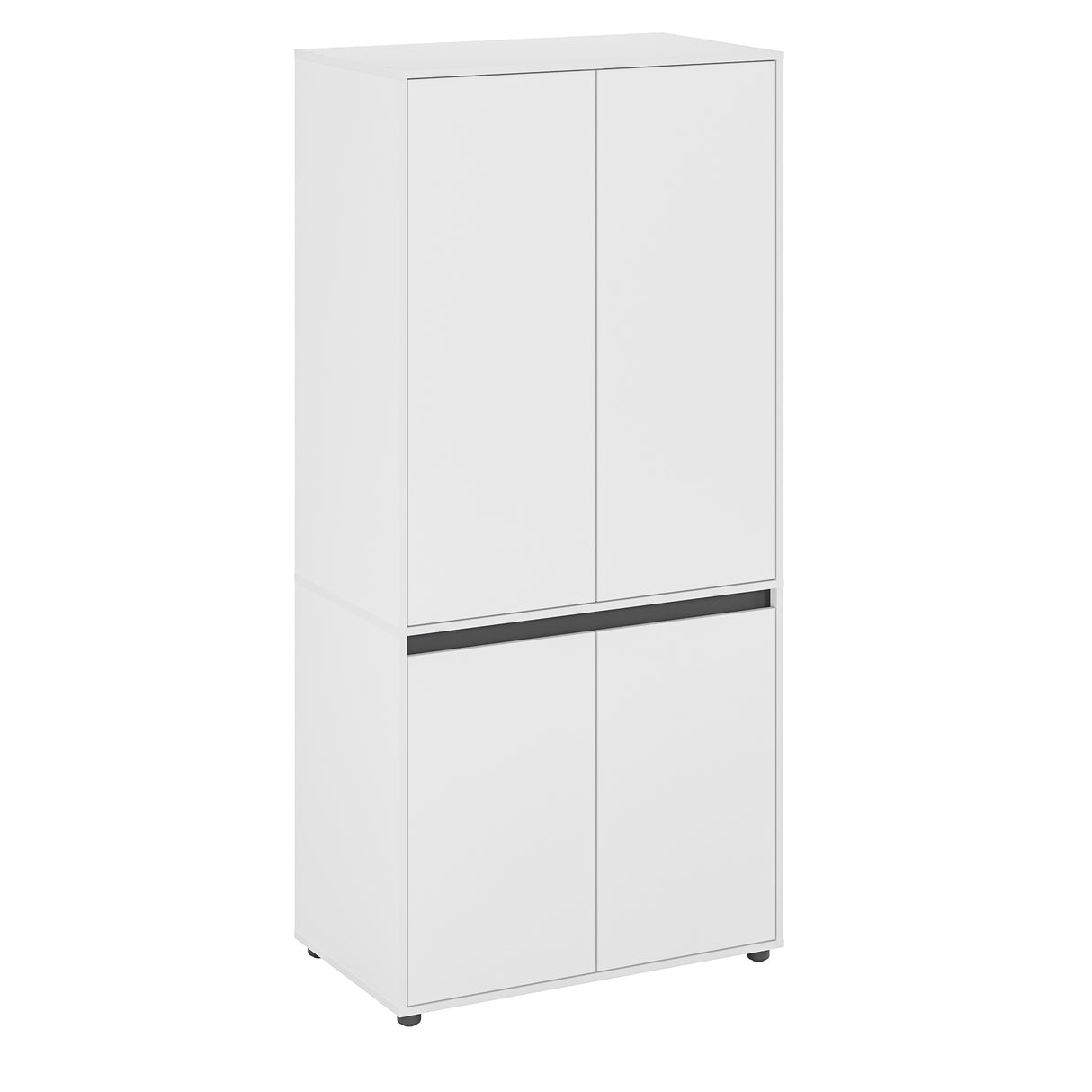 Kleiderschrank Klein mit 4-türig & 2 Fächer | CUBE 90F