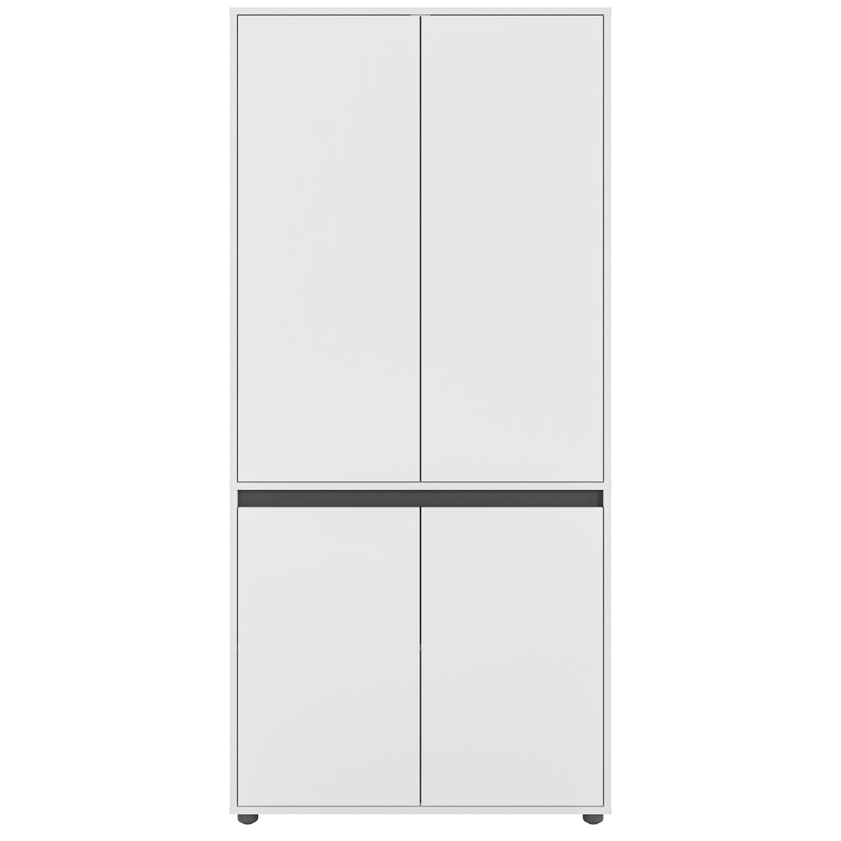 Kleiderschrank Klein mit 4-türig & 2 Fächer | CUBE 90F