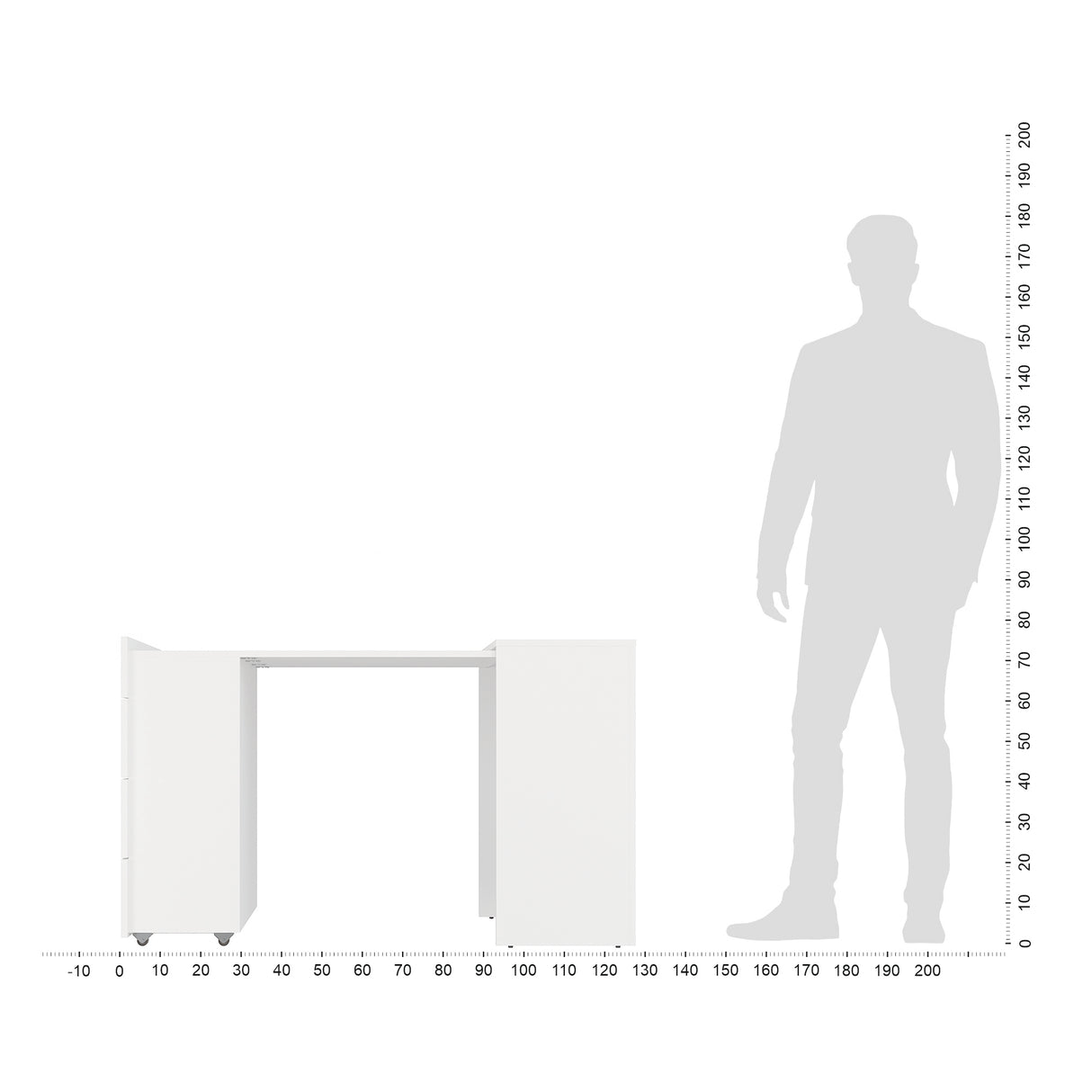 Schreibtisch mit 3 Schubladen | FOLDY 2