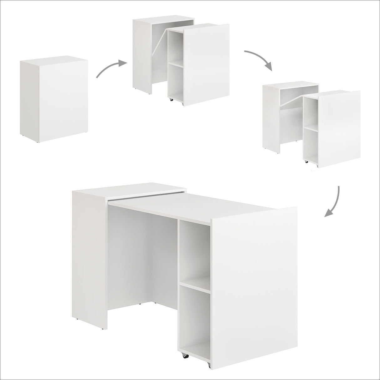 Schreibtisch mit Stauraum | FOLDY