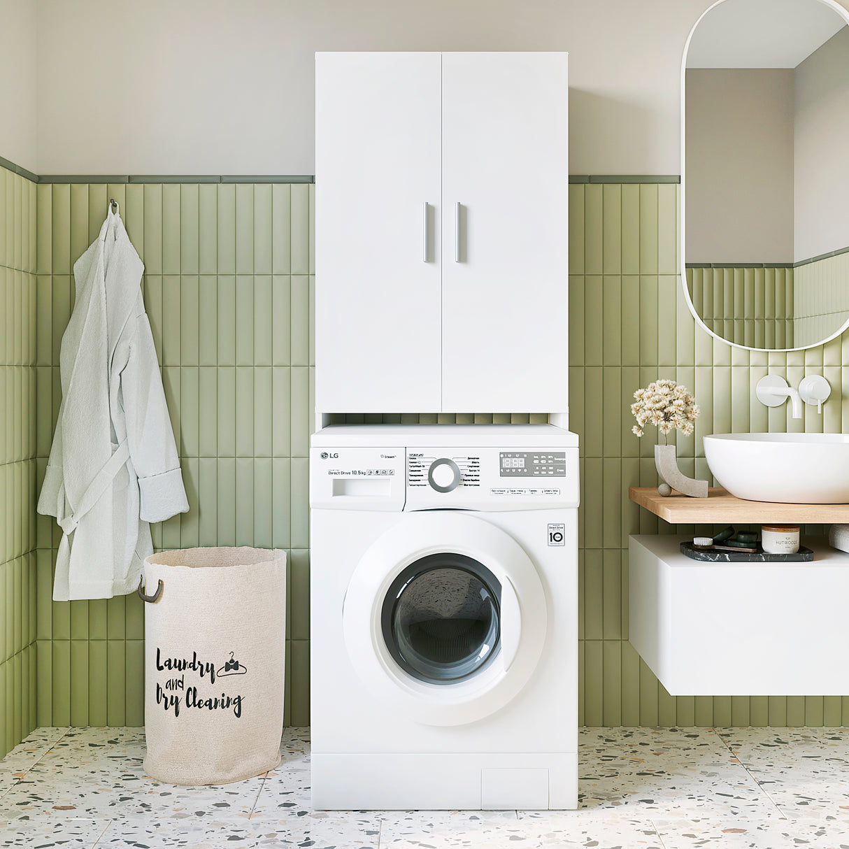 Waschmaschinenschrank mit 2 Türen | Gizmo