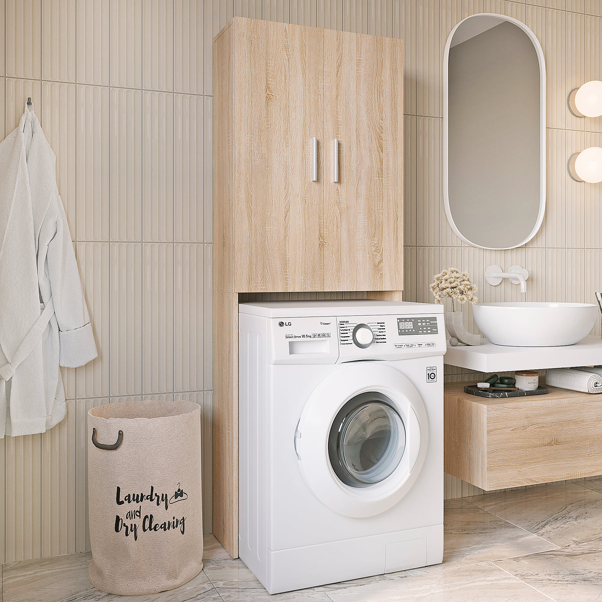 Waschmaschinenschrank mit 2 Türen | Gizmo