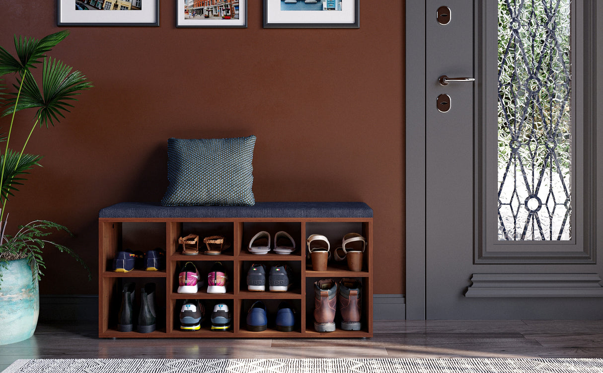 Schuhbank mit Sitzfläche mit 10 Fächern | Sofia 104