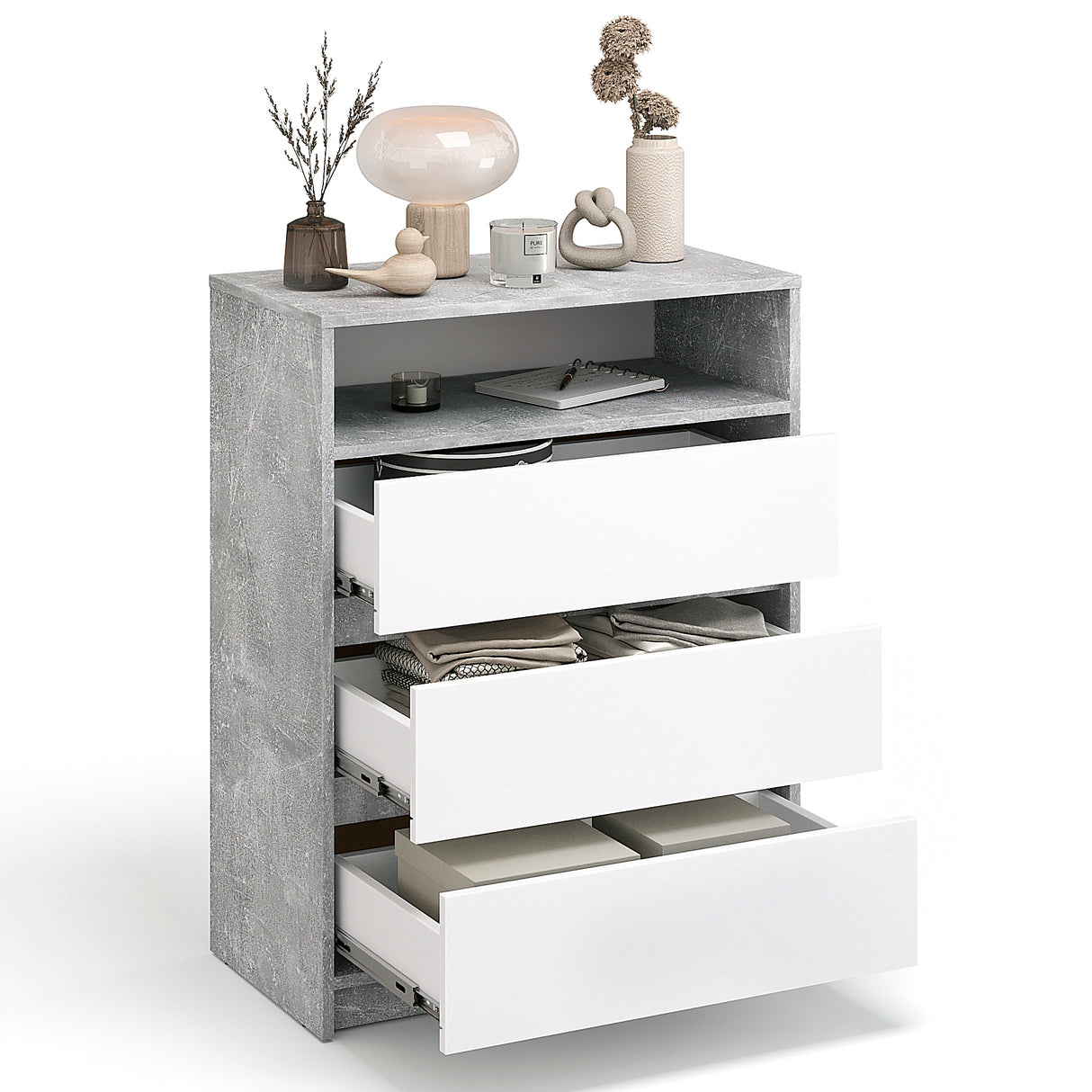 Kommode mit 3 Schubladen | Leon