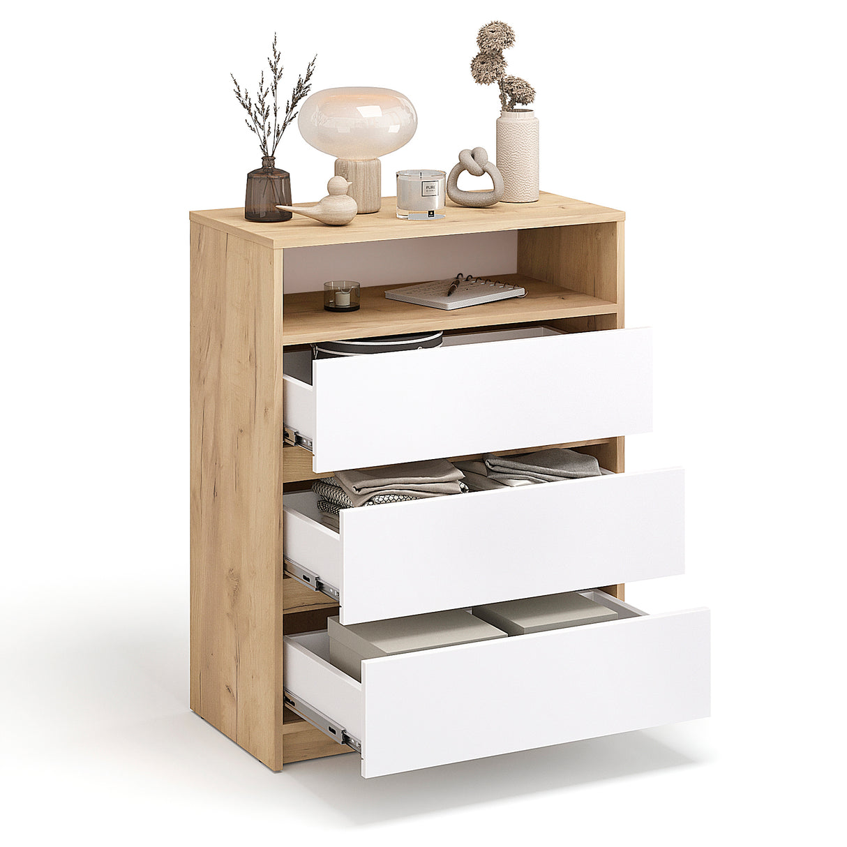 Kommode mit 3 Schubladen | Leon