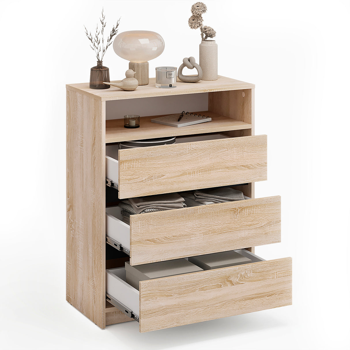 Kommode mit 3 Schubladen | Leon