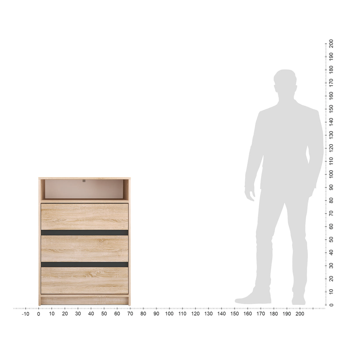 Kommode mit 3 Schubladen | Leon