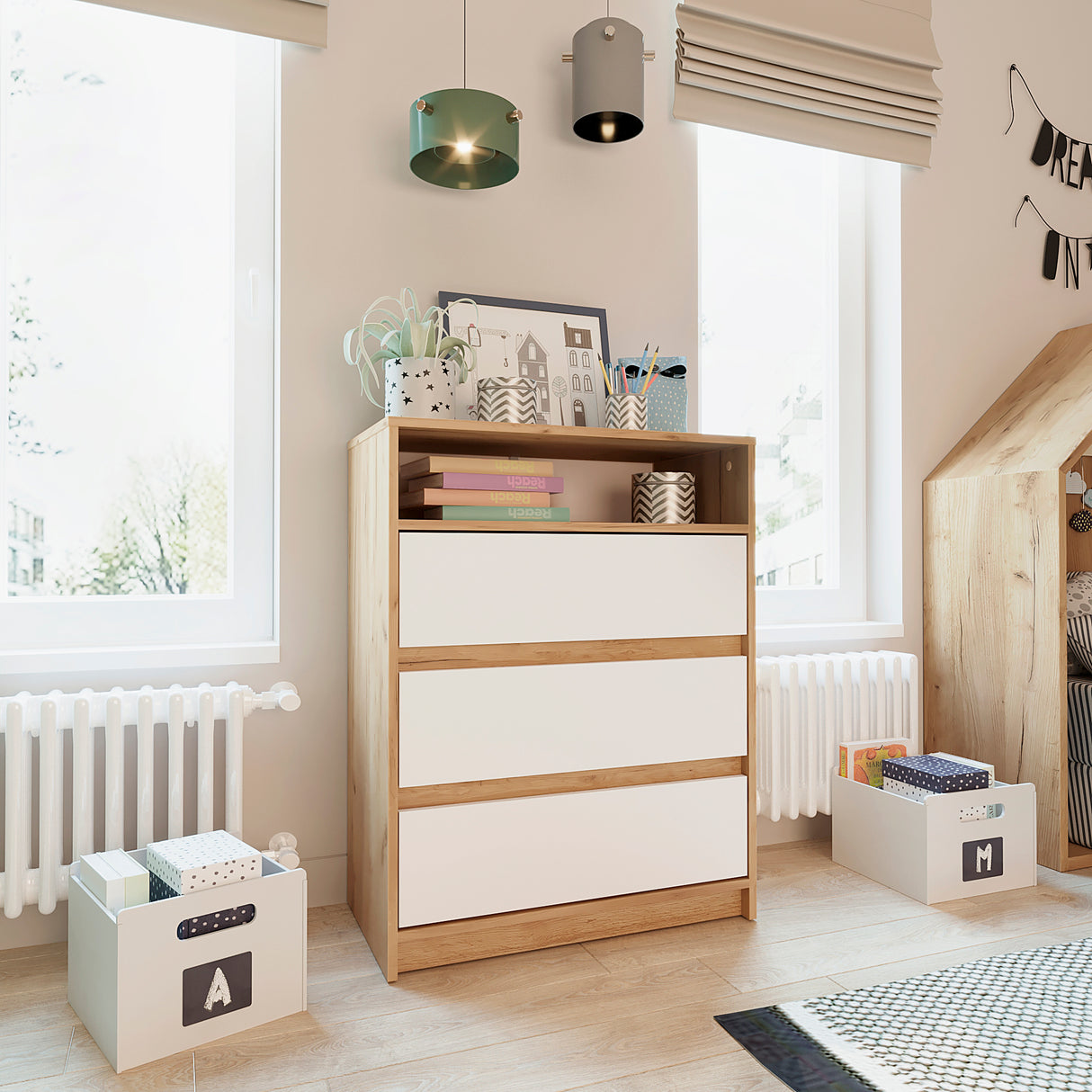 Kommode mit 3 Schubladen | Leon