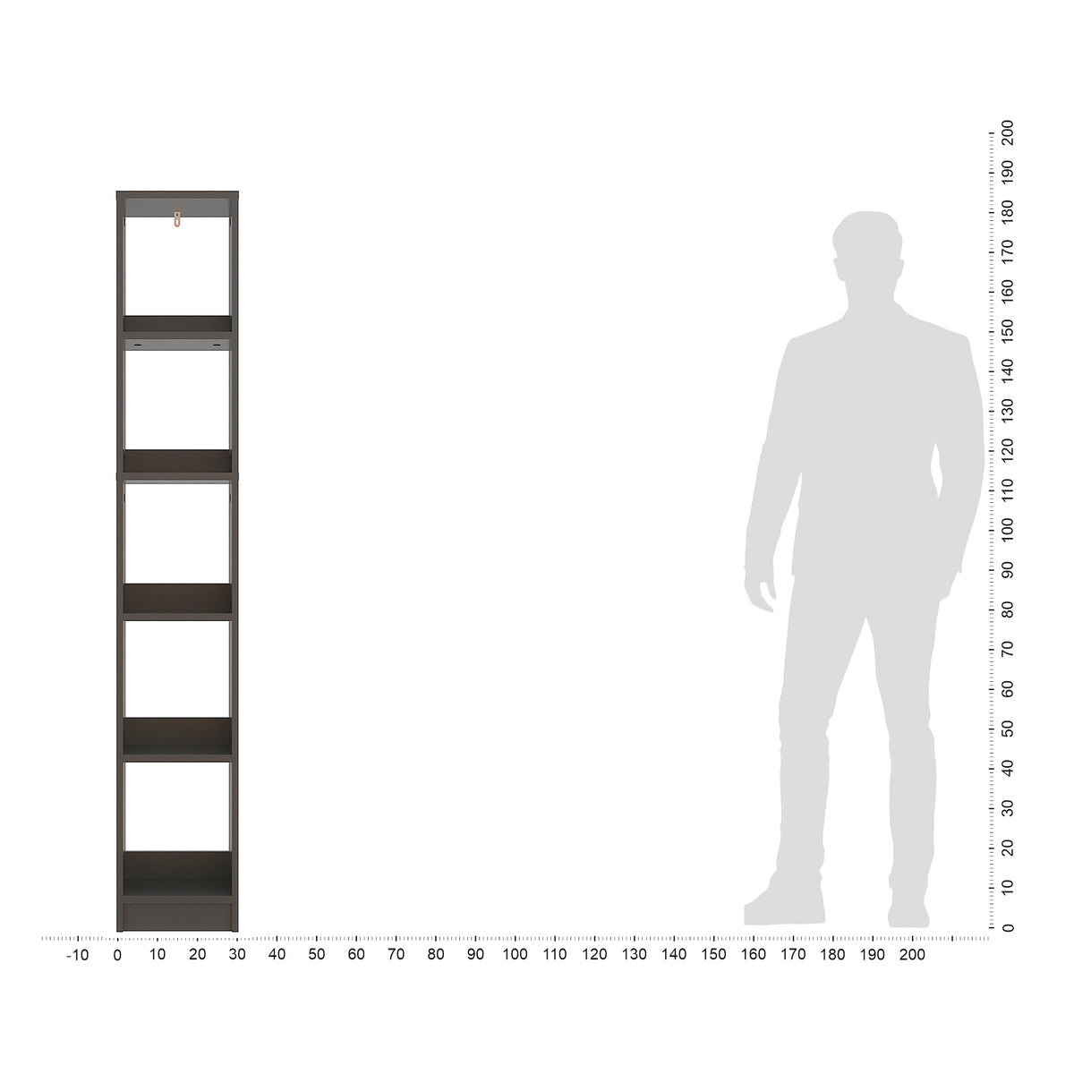 Bookcase LAKO 6 — Anthracite