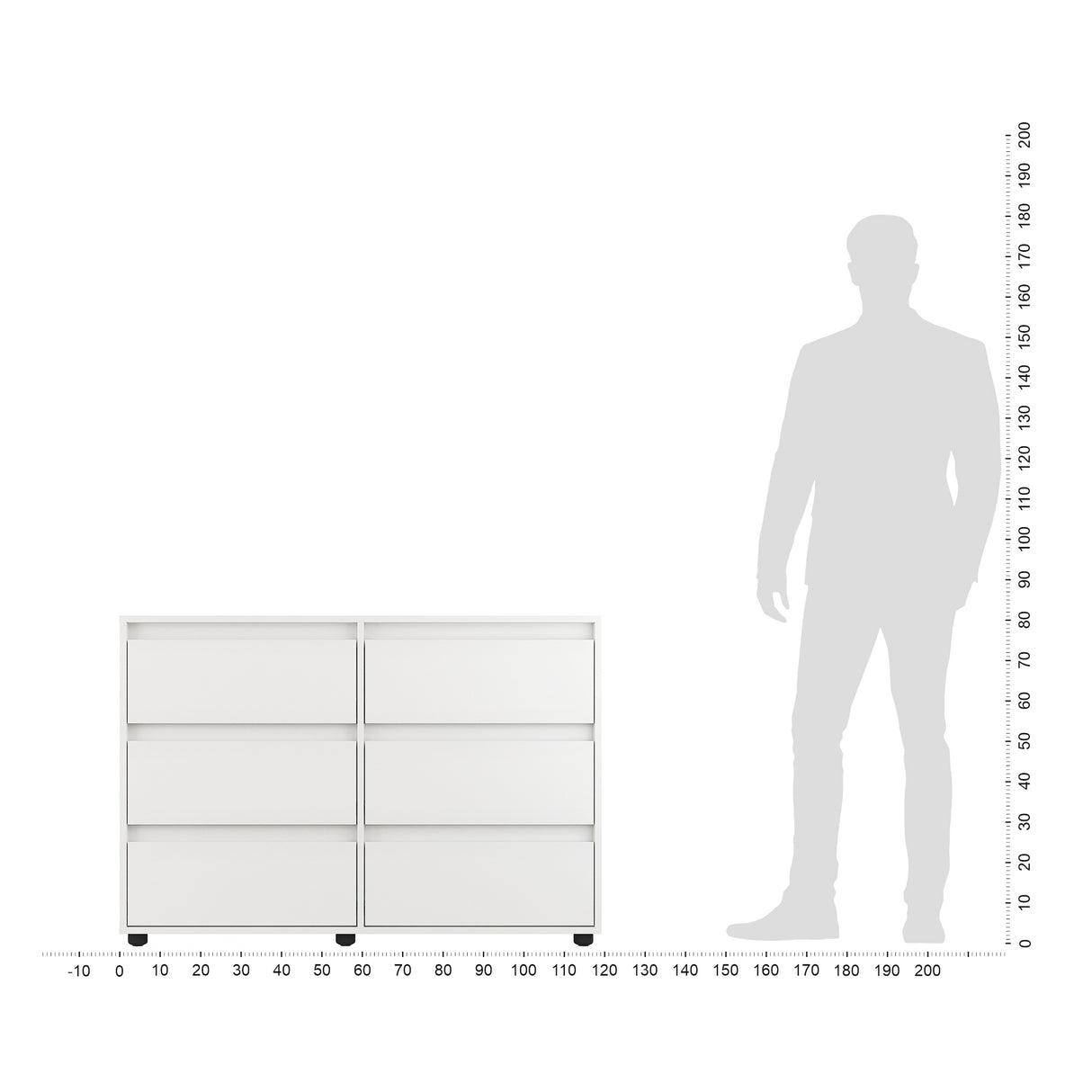 Kommode mit 6 Schubladen| Linoa 6S