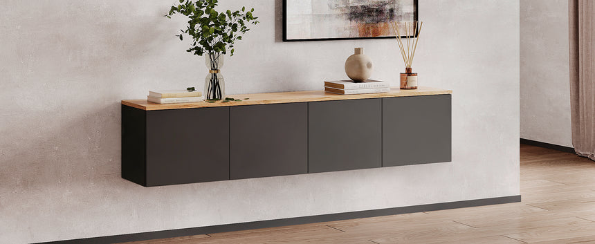 Mobile TV LOIS 4 — Rovere Craft Dorato / Antracite