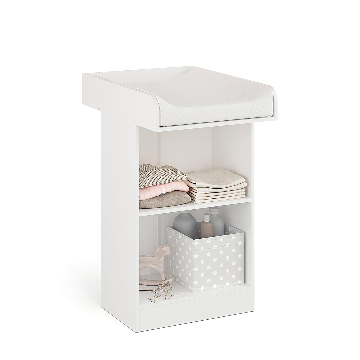 Wickelkommode mit offenen Regalen | Lulliblox M1