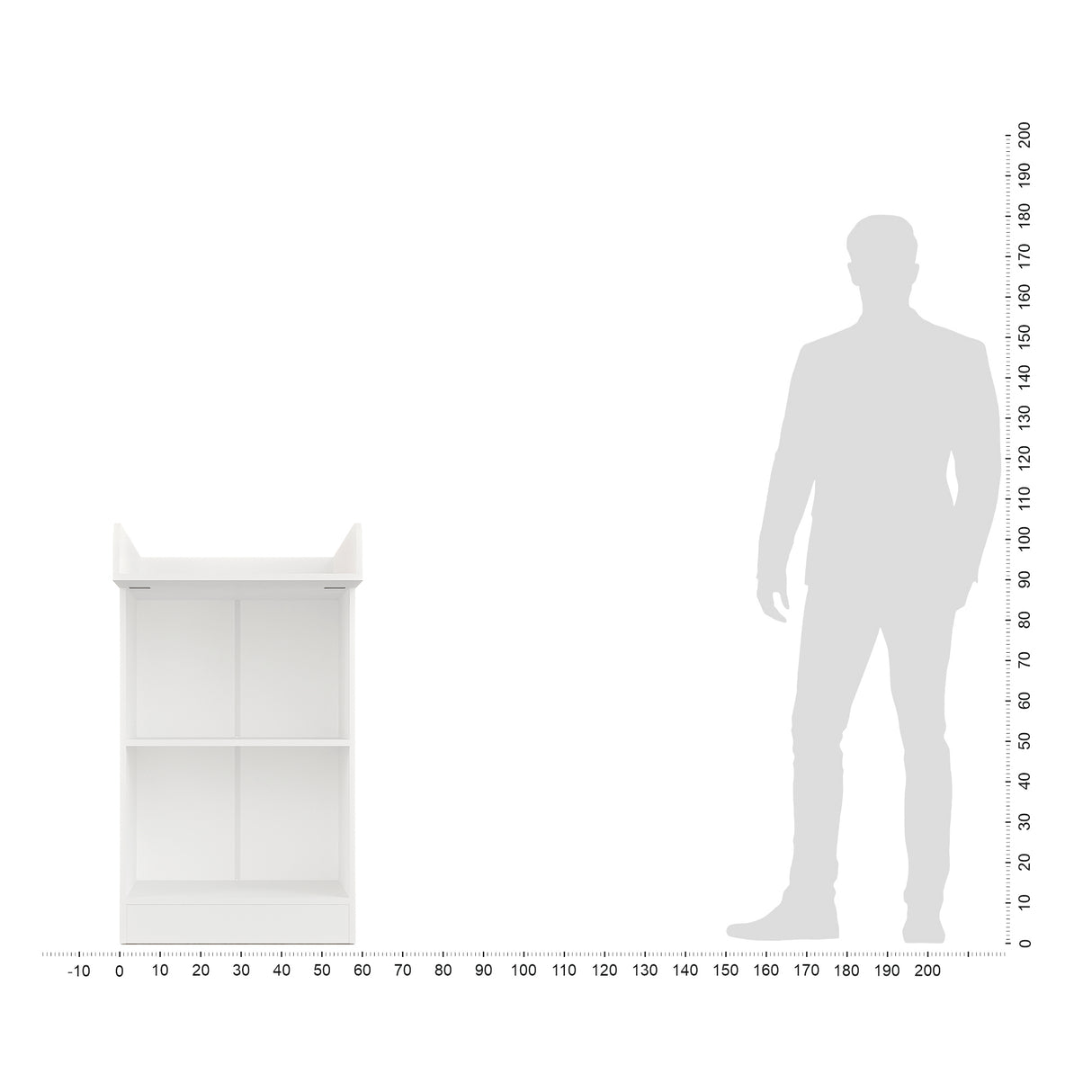 Wickelkommode mit offenen Regalen | Lulliblox M1