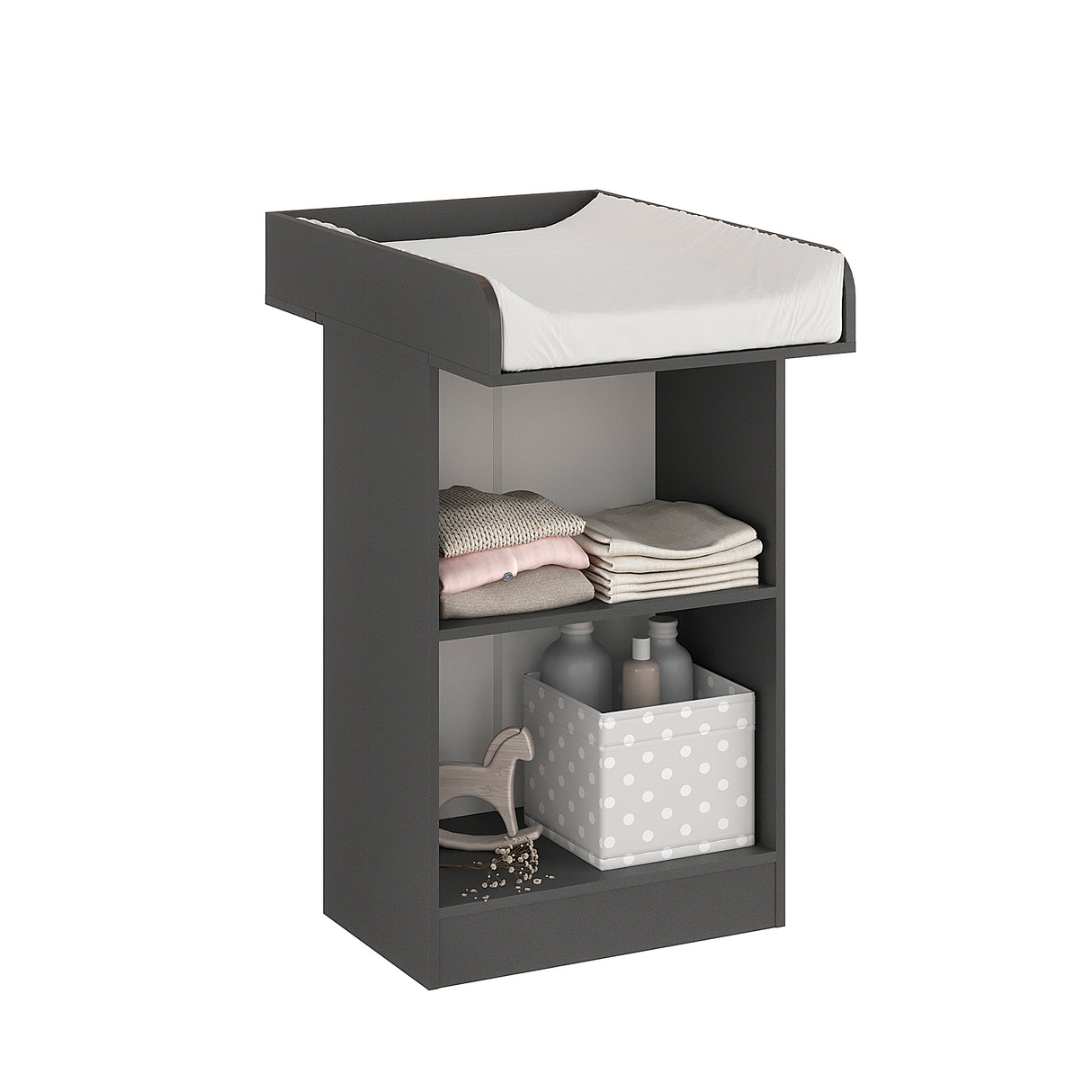 Wickelkommode mit offenen Regalen | Lulliblox M1