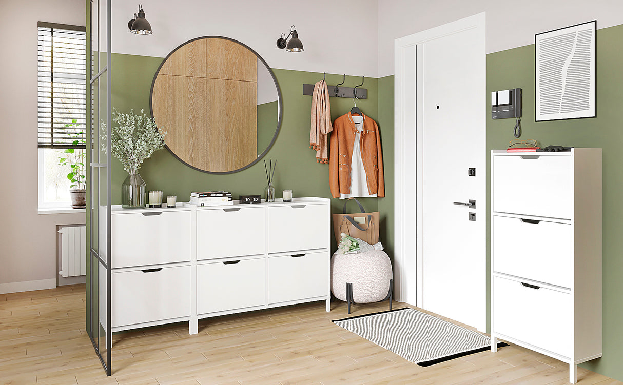 Schuhschrank Schmal mit 3 Klappen | Madrid 3