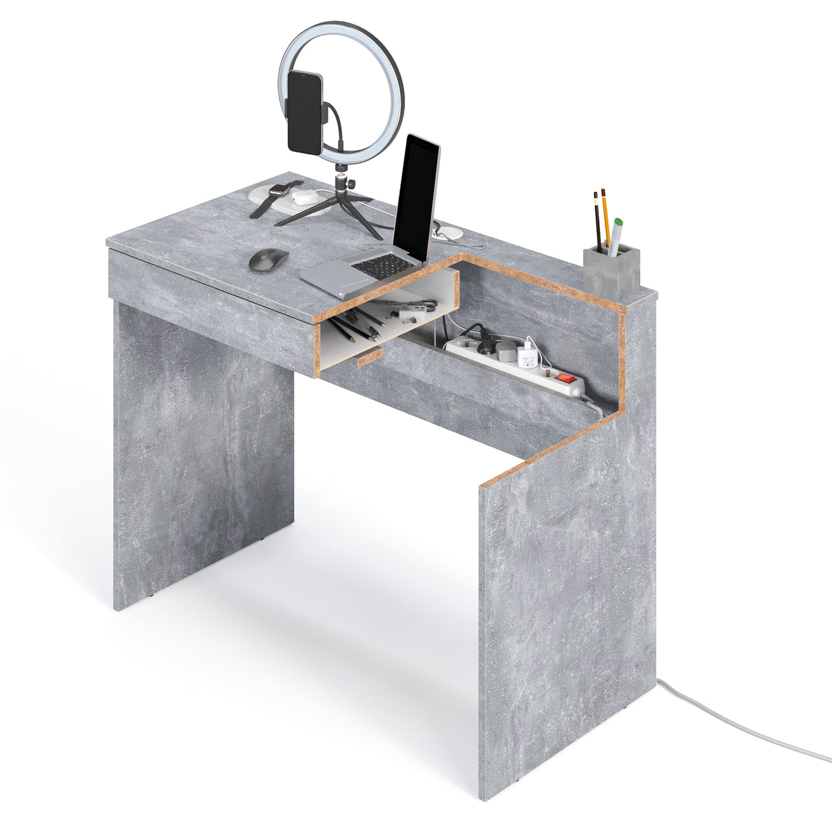 Schreibtisch mit 1 Schublade | Milan