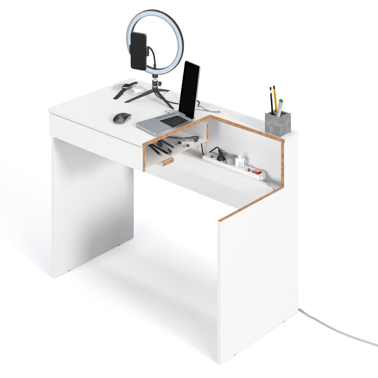 Schreibtisch mit 1 Schublade | Milan