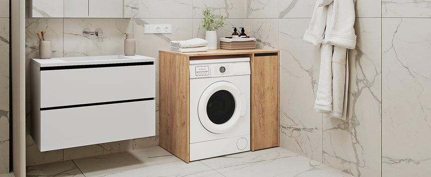 Mueble para lavadora MOZI L — Roble Craft Dorado