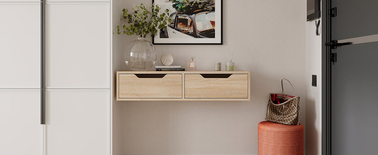 Wandregal mit 2 Schubladen | NOKA