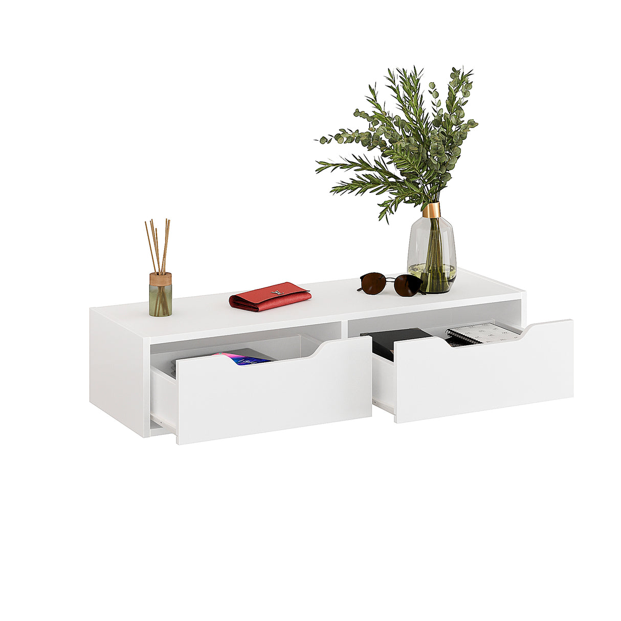 Wandregal mit 2 Schubladen | NOKA