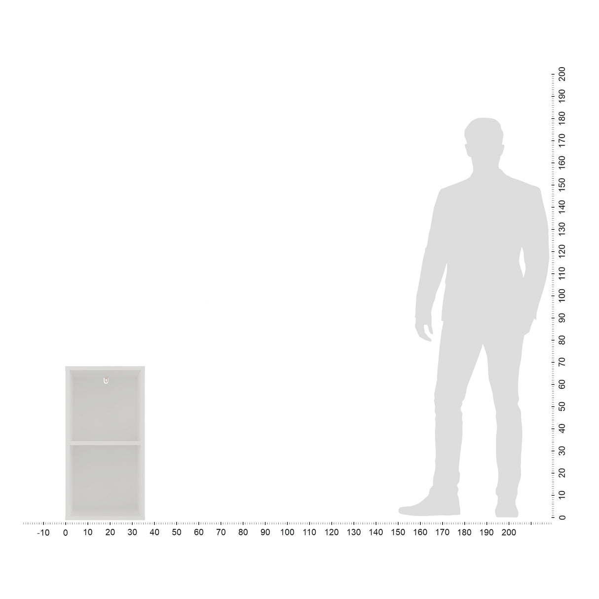 Bücherregal mit 2 Fächern | Nubo 2