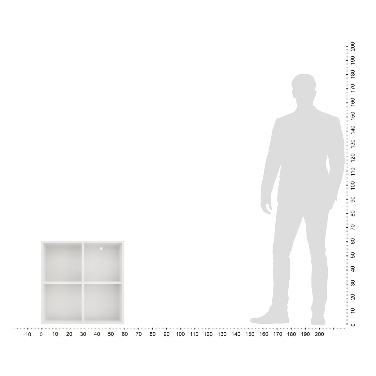 Bücherregal mit 4 Fächern | Nubo 4