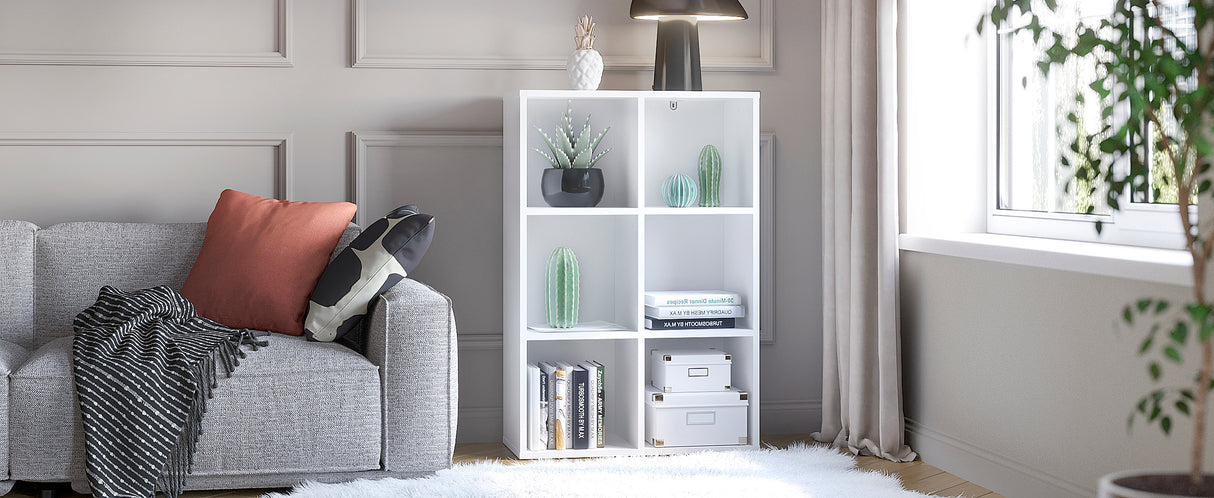 Bücherregal mit 6 Fächern | Nubo 6