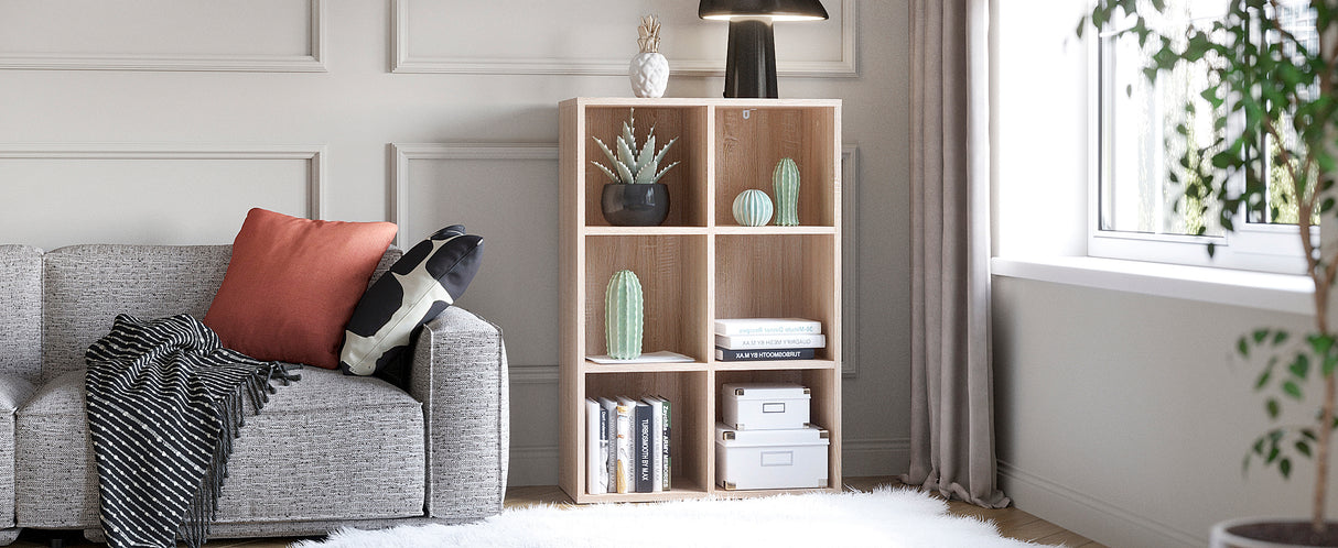 Bücherregal mit 6 Fächern | Nubo 6