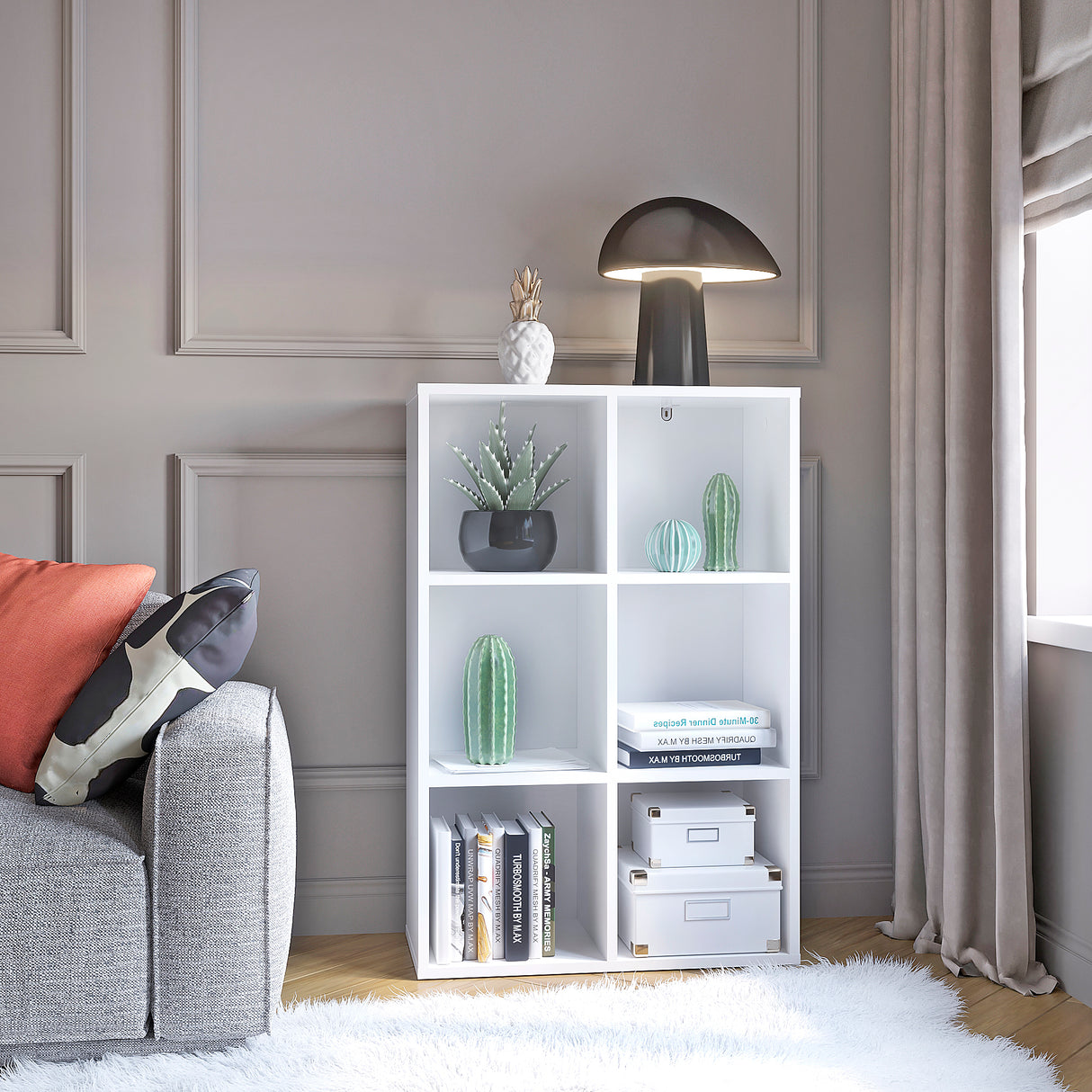 Bücherregal mit 6 Fächern | Nubo 6