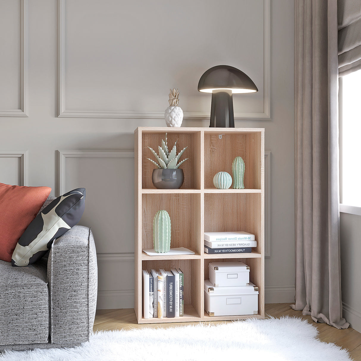 Bücherregal mit 6 Fächern | Nubo 6