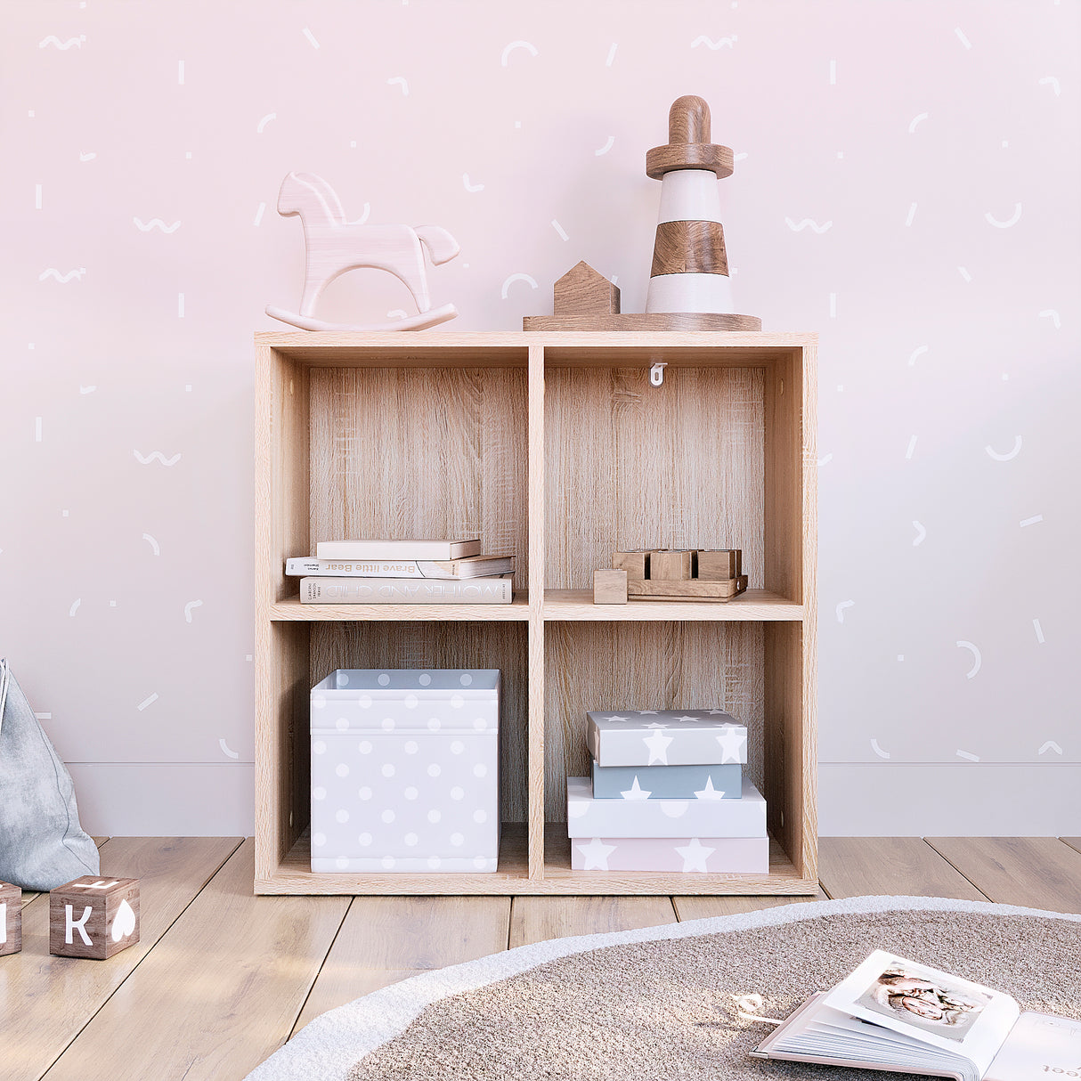 Bücherregal mit 4 Fächern | Nubo 4