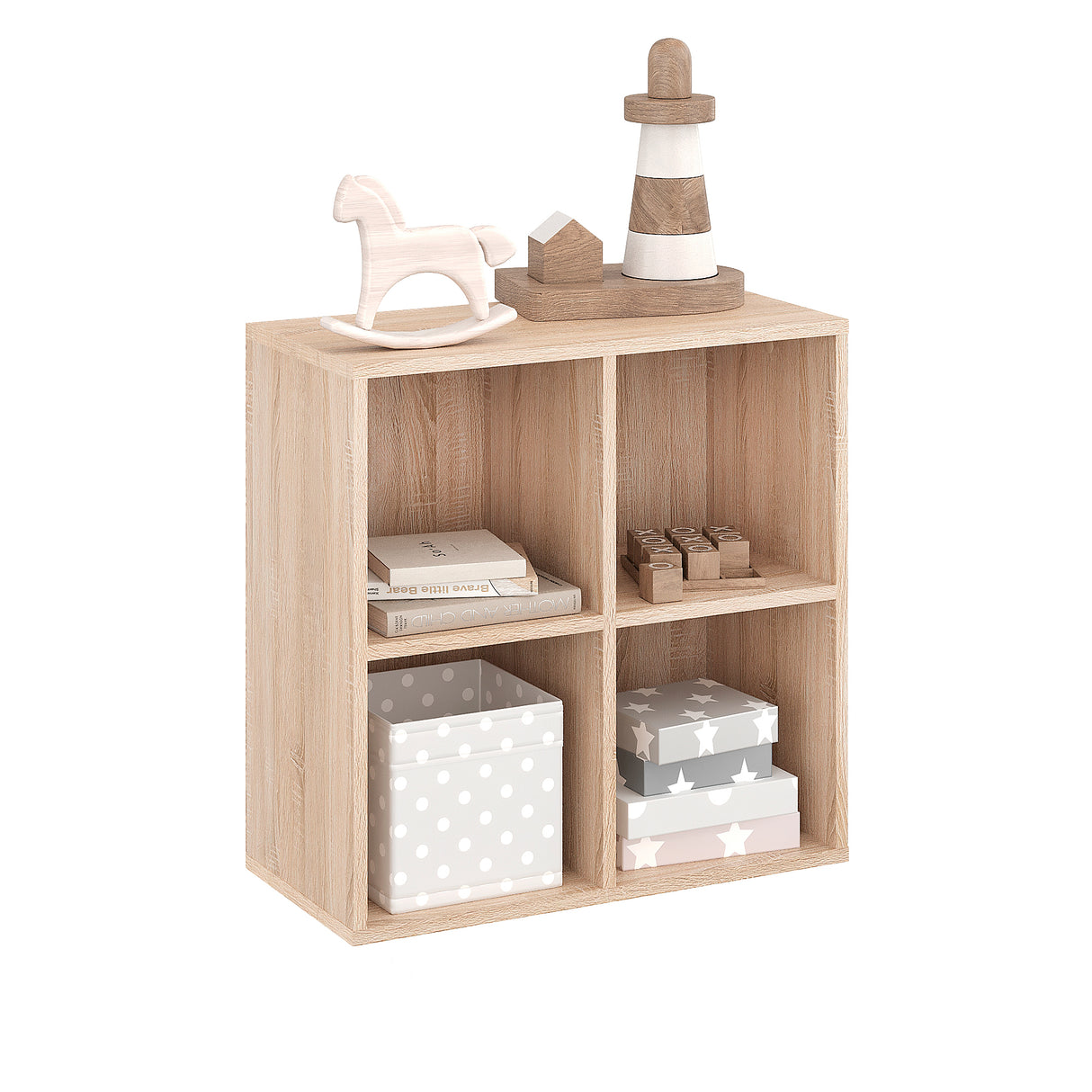 Bücherregal mit 4 Fächern | Nubo 4