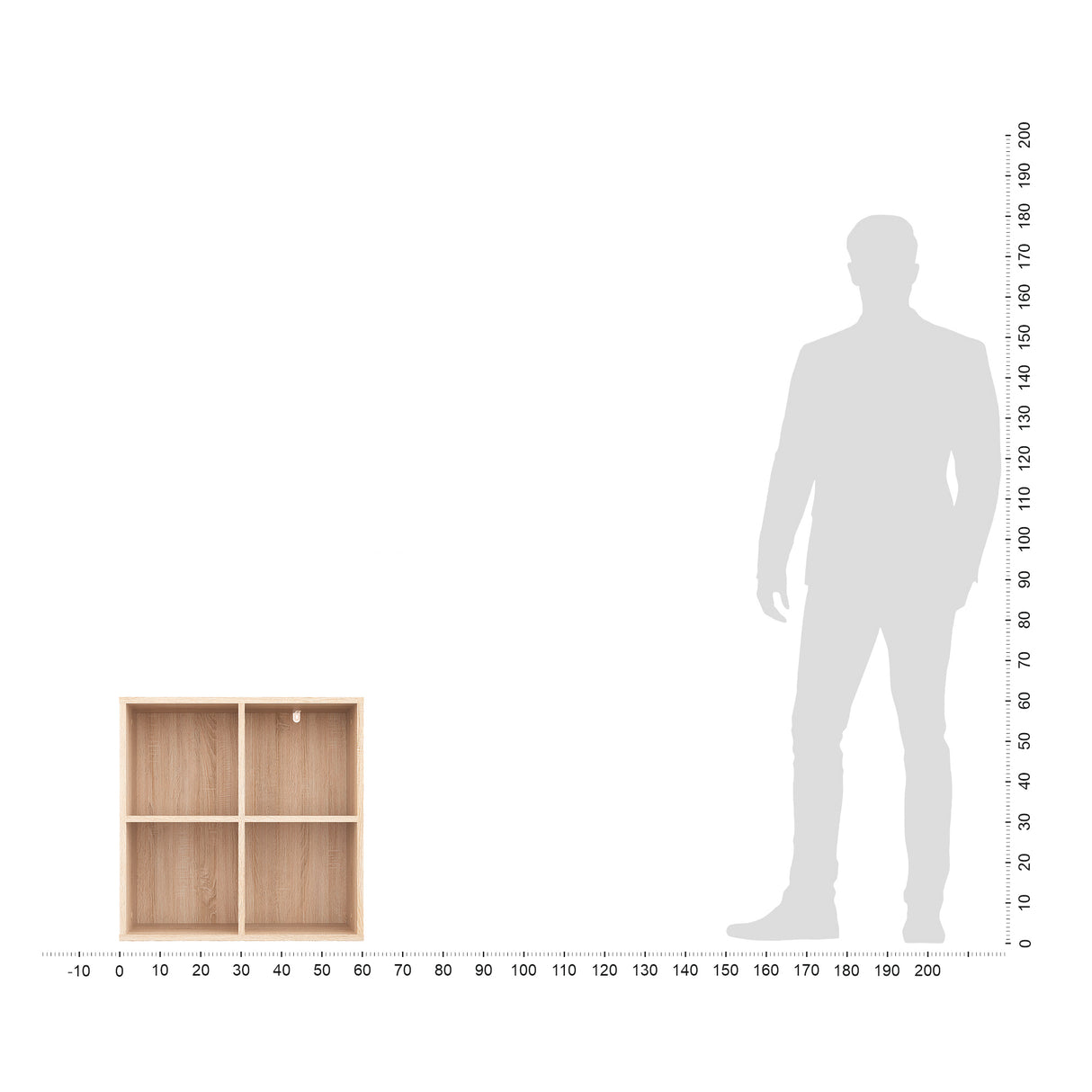 Bücherregal mit 4 Fächern | Nubo 4