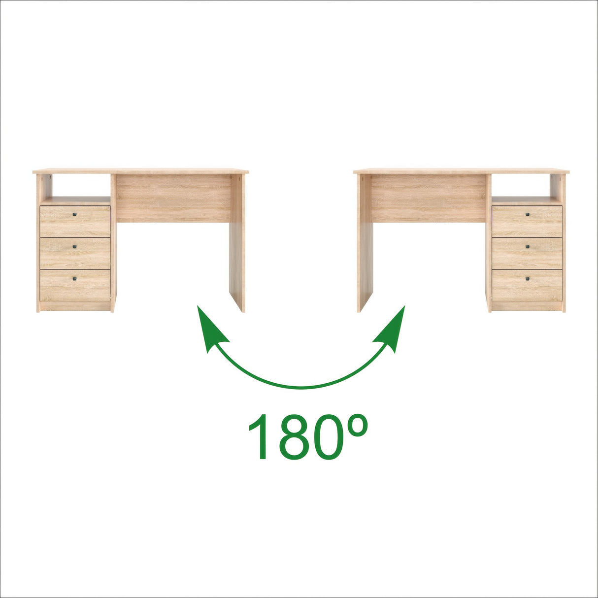 Schreibtisch mit 3 Schubladen | Oslo 110H