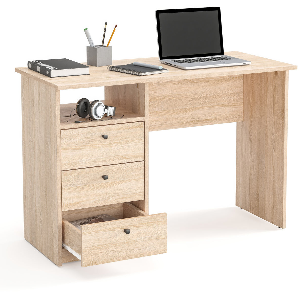 Schreibtisch mit 3 Schubladen | Oslo 110H