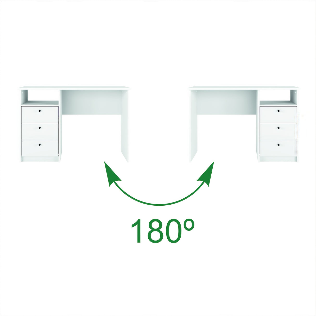 Schreibtisch mit 3 Schubladen | Oslo 110H